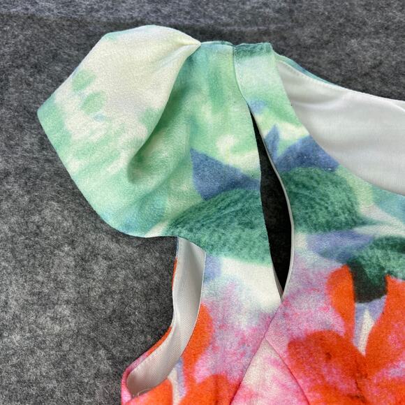 Reformation L’Atiste‎ by Amy Watercolor Cut-out Mini Dress Size L - Picture 6 of 7